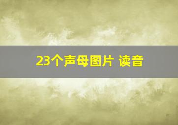 23个声母图片 读音